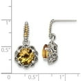 thumbnail image 4 of 14K/Silver Two-Tone Sterling Silver With 14K Polished Citrine Earrings Made In Thailand qtc1647, 4 of 5