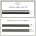 thumbnail image 5 of EXCLUSIVE HOME Napoleon 1" Curtain Rod and Coordinating Finial Set, Gunmetal, Adjustable 66"-120", 5 of 8