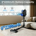 thumbnail image 4 of WAA Cordless Vacuum Cleaners rechargeable 50min 2200mah Lightweight Led Display Screen Stick Vacuum Cleaners for Home Hardwood Floor Carpet Pet Hair,Blue, 4 of 7