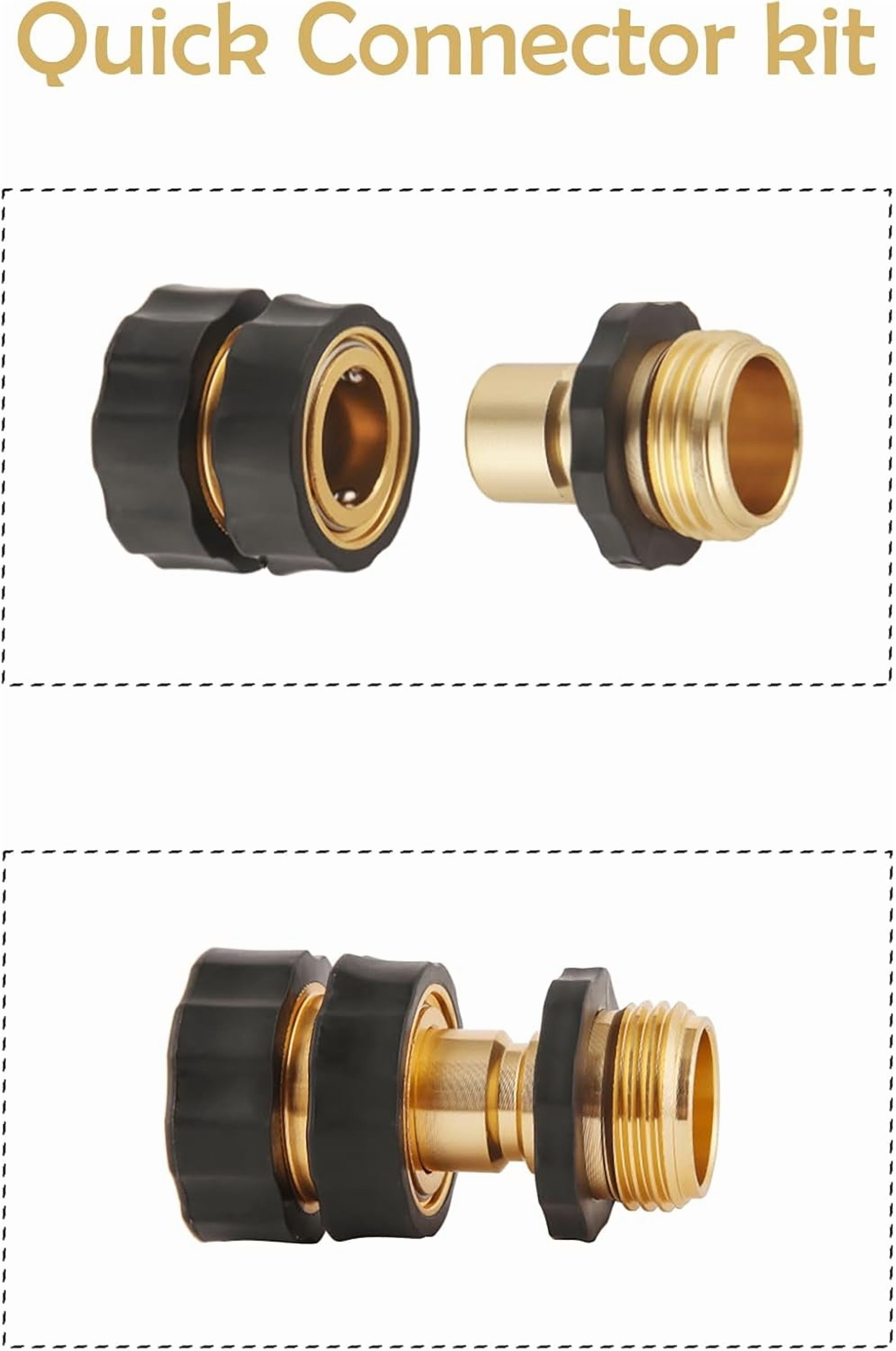 8 Set Quick Connect Hose Fittings for Garden Hose Quick Connector with Gasket, 3/4 Inch GHT Male and Female Attachment Quick Release Water Hose Adapter
