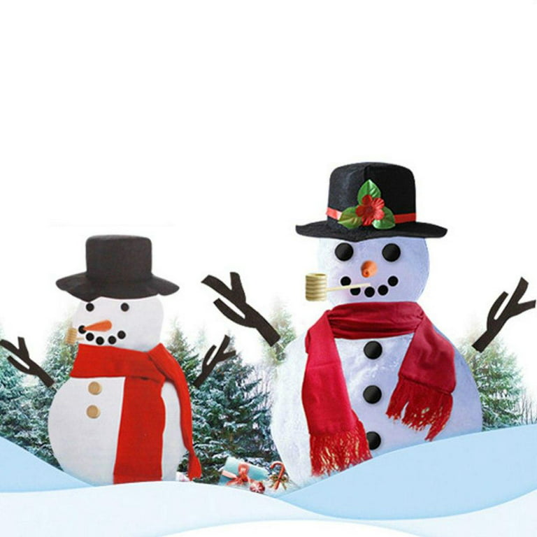 Herrnalise Snowman Kit,15Pcs Christmas Snowman Decorating Making Kit  Outdoor Fun Christmas Winter Holiday Party Decoration Gift,Winter Party  Snowman