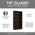 thumbnail image 4 of Universal Tall 5 Shelf Bookcase Set in Black Walnut - Engineered Wood, 4 of 9