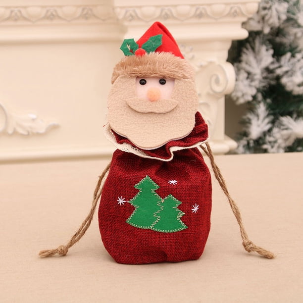 Bolsa de Regalo de Muñeco de Papá Noel Xihbxyly Navidad Dulces Almacenamiento Decoración Colgante