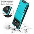 thumbnail image 5 of Case for Galaxy S10 Case Wallet 4 Card Pocket Credit Card Holder Slot Scratch Resistant Dual Layer Protective Bumper Tough Rubber Armor Hard Shell Cover Case for Samsung Galaxy S10 Light Blue, 5 of 11