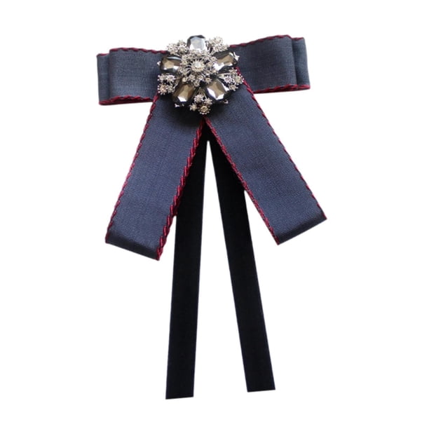 Broche de lazo con lazo para mujer, elegante lazo, corbata, lazo Marina de guerra