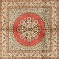 thumbnail image 1 of Ahgly Company Machine Washable Indoor Square Traditional Chestnut Red Area Rugs, 7' Square, 1 of 7