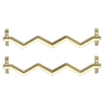 thumbnail image 1 of 2 Pcs Encanto para Agujetas para Zapatillas, Broches Decorativos para Agujetas para Zapatos Casual de Mujeres, Dorado (Forma de Onda), 1 of 7
