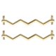 thumbnail image 1 of 2 Pcs Encanto para Agujetas para Zapatillas, Broches Decorativos para Agujetas para Zapatos Casual de Mujeres, Dorado (Forma de Onda), 1 of 7