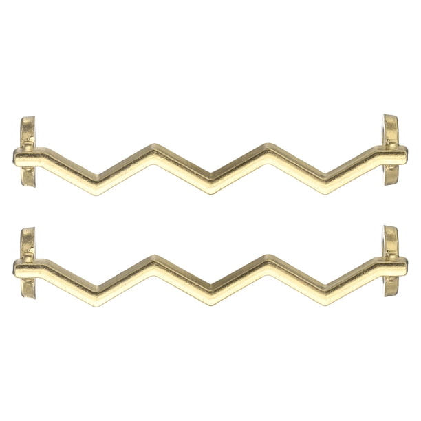 2 Pcs Encanto para Agujetas para Zapatillas, Broches Decorativos para Agujetas para Zapatos Casual de Mujeres, Dorado (Forma de Onda)