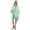 Light Mint Green, variant on Bimba Printed Caftan Gown Maxi Robe Dress For Women Beachwear Short Swimsuit Cover Up