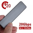 thumbnail image 4 of M.2 NVMe SSD Enclosure, PCIe SSD Enclosure 20Gbps Widely Compatible  For 2260 2280 SSD, 4 of 8