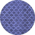 thumbnail image 1 of Ahgly Company Indoor Round Abstract Blue Contemporary Area Rugs, 5' Round, 1 of 4