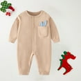 thumbnail image 4 of Odeerbi Toddler Boys Girls Clothes Baby Jumpsuit Romper Thin Warm Cotton Jumpsuit 2025 Long Sleeve Climbing Clothes Brown 12-24 Months, 4 of 5