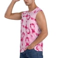 thumbnail image 3 of Balery Breast Cancer Ribbons Awareness Men's Sleeveless Muscle Shirts Workout Tank Top, Moisture Wicking, Odor Protection-X-Large, 3 of 8