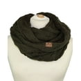 thumbnail image 3 of NYFASHION101 Soft Warm Chunky Cable Knit Infinity Loop Scarf - Dark Olive, 3 of 3