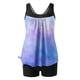 thumbnail image 5 of Trajes de baño Amzcrzy Tankini para mujer, bikini de control de abdomen para mujer, traje de baño conservador de cintura alta, estampado de moda, traje de baño de dos piezas multicolor, XL, 5 of 5