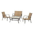 Mainstays Wesley Creek 4Pieces Outdoor Conversation Set, Tan