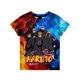 thumbnail image 1 of Naruto T-shirt Uchiha Sasuke Cartoon Anime Tees Tops Teen Clothes Kids Boys Girls Round Neck T-shirt 3D Harajuku TshirtKids 130(6-7T) Gao Jinjia LED, 1 of 2