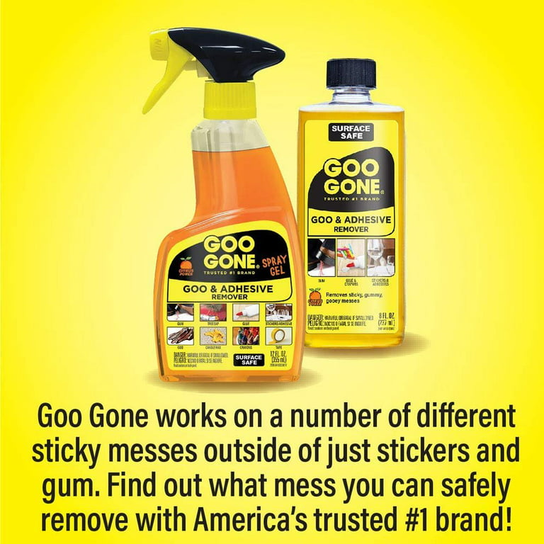 Goo Gone Clean Up Wipes Adhesive Remover - 24 Count - Removes Adhesive Residue Labels Stickers Crayon Tree Sap Gum Masking Tape Glue and More, Size