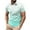 Mint Green T Shirts for Men, variant on Plus Size Golf Shirts for Men M-4XL Big and Tall Short Sleeve Tees Tops Pullover Button Collared Gradient Printed Comfort Workout Tshirts