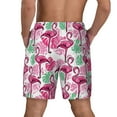 thumbnail image 4 of Balery Flamingo Mens Swim Trunks Swim Shorts for Men Quick Dry Inseam Beach Shorts with Compression Liner Pocket-Small, 4 of 9