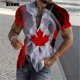 thumbnail image 4 of Nueva camisa hawaiana con estampado completo "I Love Canada" de verano para hombre, camisa informal de manga corta con botones para hombre, camisa de playa de talla grande, 4 of 5