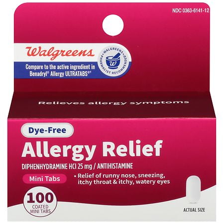 Wal-Dryl Allergy Dye Free / Diphenhydramine HCl / TABLET, FILM COATED