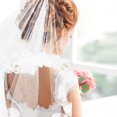 thumbnail image 4 of HEALEEP Velo De Novia En Tul Amarillo Con Borde De Encaje Para Y Fiesta, 4 of 6