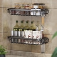 thumbnail image 5 of Stainless Steel Kitchen Rack, Countertop Sponge Holder With Drainage Holes, for Sink-Side Storage, Black, 5 of 5