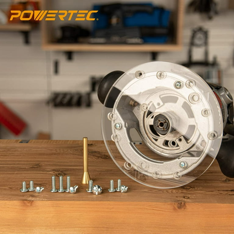 POWERTEC 71778 Router Template Guide Set with 6-1/2 Router Plate 