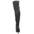 thumbnail image 2 of LL Gisele-7 Thigh High Stretchy Suede Material Pointy Toe Stiletto Heel Boots Gray, 2 of 4