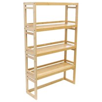 Bamboo Rack, 4-Tier Shelving Unit, Perfect Storage Organizer for Bathroom, Living Room, Kitchen, Entryway, Closet 3-Tier Shelf
