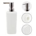 thumbnail image 5 of Unique Bargains 1 Pc Classic Vertical Lines Soap Pump Dispenser for Hotel 350ml Silver Tone White, 5 of 6