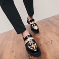 thumbnail image 3 of Zapatos casuales de cuero con punta puntiaguda de estilo coreano y moda británica, de charol y cara brillante, para hombre, 3 of 6
