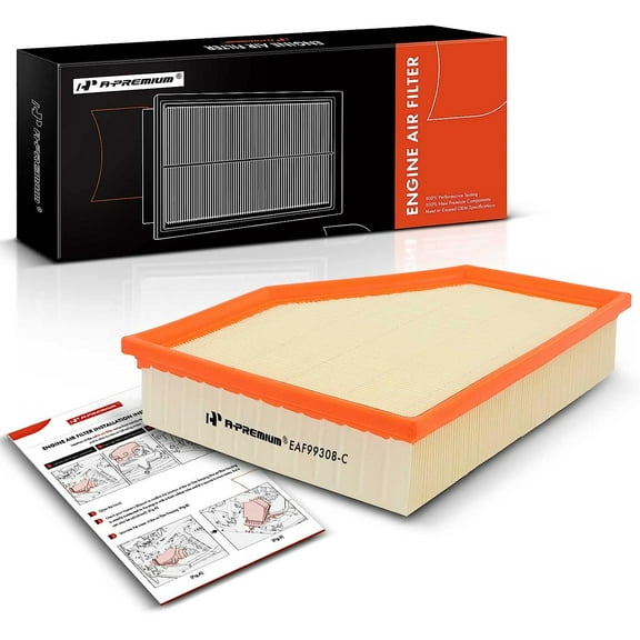 A-Premium Engine Air Filter Compatible with BMW 530i 540i, 740i 745e, 840i (xDrive), X3 X4 X5 X6 X7 & More, 2.0L 3.0L