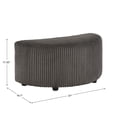 thumbnail image 7 of Weston Home Killarney Wale Corduroy Crescent Moon Ottoman, Grey Ottoman, 7 of 7