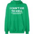 thumbnail image 2 of OXI Hoodie Sweatshirt - I Can't Go To Hell, Basic Casual Hoodie for Men's and Women Fleece Hoodie Long Sleeve - Irish Green Medium, 2 of 3