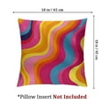 thumbnail image 4 of PIKWEEK Akame Retro 70s Pink and Orange Swirls Throw Pillow Covers Cozy Square Throw Pillow Case Home Decorative for Bed Couch Sofa Living Room Cushion Cover 18inchX18inch,Geometric, One Size White, 4 of 7