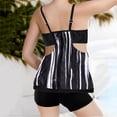 thumbnail image 7 of UPPADA Women's Tankini Sets Two Piece Swimsuit V Neck Sleeveless Straps Swimwear Tummy Control Push Up Bra Bathing Suit Cute Summer Swimdress with Brief Clearance on Sale Black,XL, 7 of 7