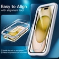 thumbnail image 7 of JETech 5 in 1 Matte Case for iPhone 15 Plus 6.7-Inch with 2-Pack Each Tempered Glass Screen Protector and Camera Lens Protector, Translucent Back Shockproof Phone Cover (Yellow), 7 of 7