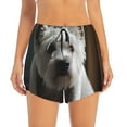 thumbnail image 4 of Lsque Dog Wrapped in Towel 1 Printed Women's Running Shorts with Liner Pockets,Elastic Quick Dry Workout Athletic Gym Yoga Shorts,Womens High Waist Shorts-XX-Large, 4 of 9