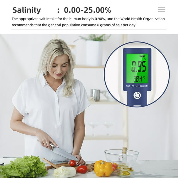 5 In 1 Salinity TDS Portable Water Quality Tester With Backlit PH Tester Meter Water Tester For Drinking Water Hydroponics Aquarium And Pool,0.2ml Chloride Post Base 6x6 Concrete Saw 1-7 Digital