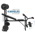 thumbnail image 5 of Banco de Ejercicio Fitness Altera LIONHEART Multipocisiones C/ Respaldo Ajustable Mas Pesas Integradas Color Negro, 5 of 5