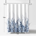 thumbnail image 6 of Blue Eucalyptus Leaf Shower Curtain for Bathroom, 72" x 72" Spring Natural Plant Weighted Hem Waterproof Fabric Shower Curtain Set with 12 Hooks, 6 of 6