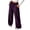 Dark Purple, variant on Sorvello Womens Solid High Rise Wide Leg Lounge Pants Elastic Pull On Waist Side Pockets Full Length Casual Sweatpants Army Green L