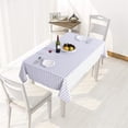 thumbnail image 2 of NOGIS Heavy Duty Vinyl Table Cloth Plastic Tablecloths for Kitchen Dining Table Wipeable Plastic Waterproof Tablecloth for Rectangle Table (54'' x 35', White Plaid), 2 of 7