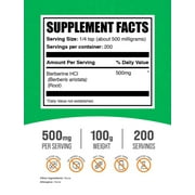 BulkSupplements Berberine HCl Powder - 500mg per Serving - 100 Grams (3.5 oz) - 200 Servings