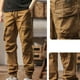 thumbnail image 5 of Pantalones largos para hombre, cintura elástica, transpirables, cómodos, suaves, informales, de playa, de poliéster, 5 of 5