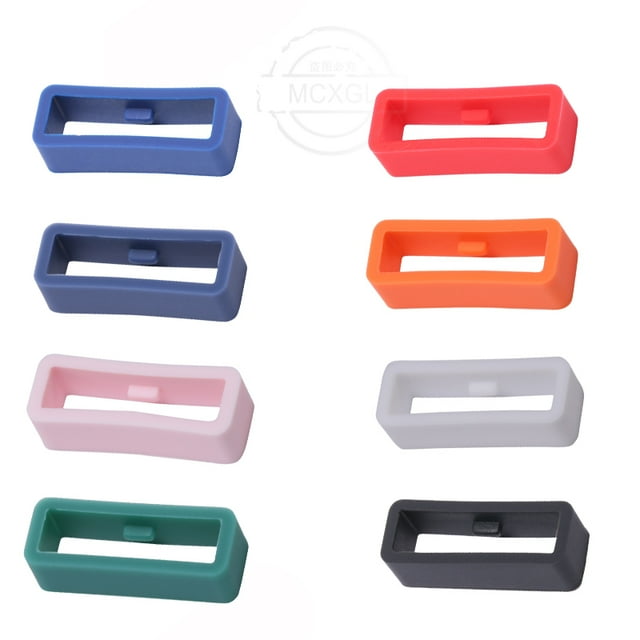 Silicone Rubber Keeper Holder Loop Watch Band Rings Color Combination Retainer 16 18 20 22 24 26mm Belt Buckle Watch Accessories style 3-8pcs 16mm