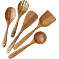 thumbnail image 1 of Cucharas de madera YONGSHENG utensilios de cocina 5 Piezas, 1 of 5
